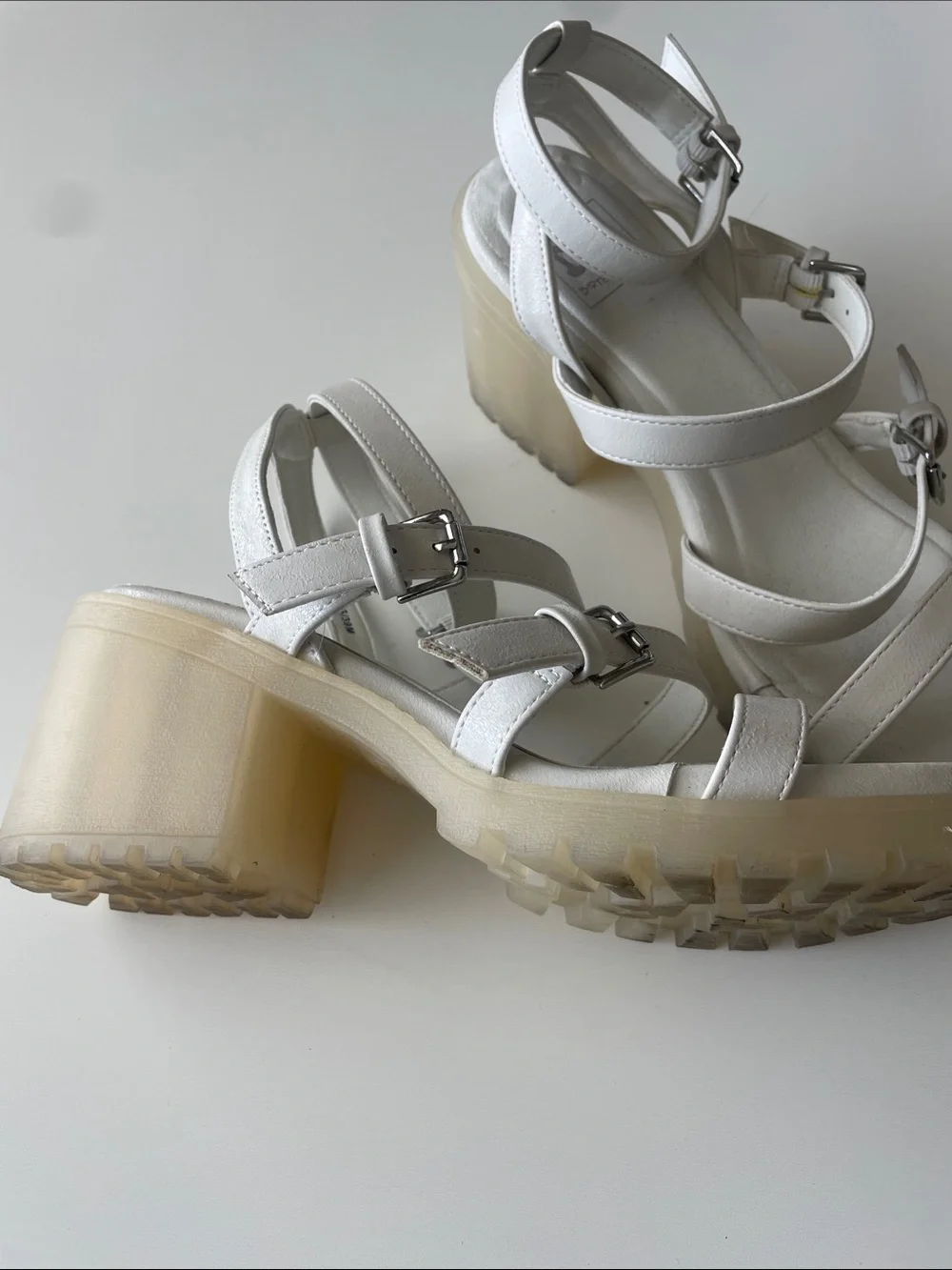 Dirty Laundry White Multi-Strap Platform Sandals